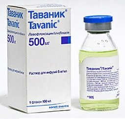 «Таванік» (tavanic) це   готовий розчин   для ін'єкцій з   діючою речовиною   левофлоксацина гемігідрат