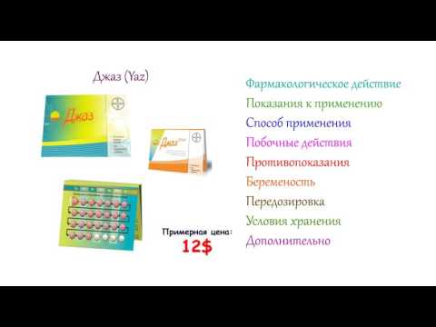 Джаз - показання до застосування, протипоказання, ціна, передозування