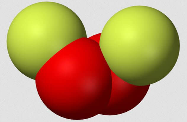 Діоксідіфторід - це страшне хімічну речовину, що має також чарівне назва FOOF, оскільки до двох атомів фтору кріпляться два атома кисню